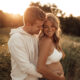 Mom and dad maternity picture - husband hugging pregnant wife from behind