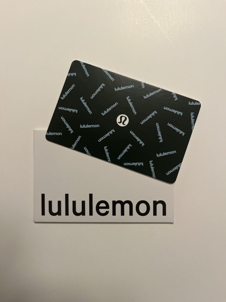 Push present idea: Lulu lemon gift card